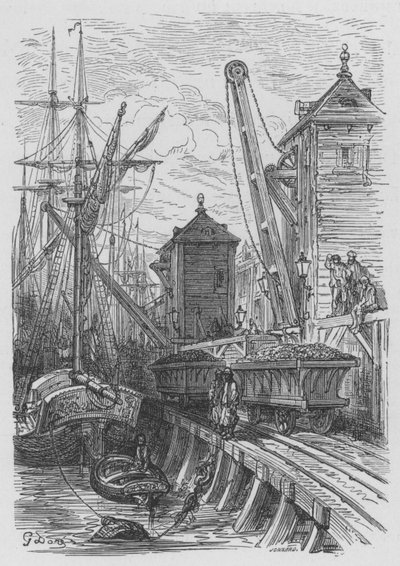 Poplar-Dock door Gustave after Dore